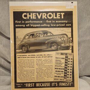 Chevrolet Vintage Care Advertisement - 1941